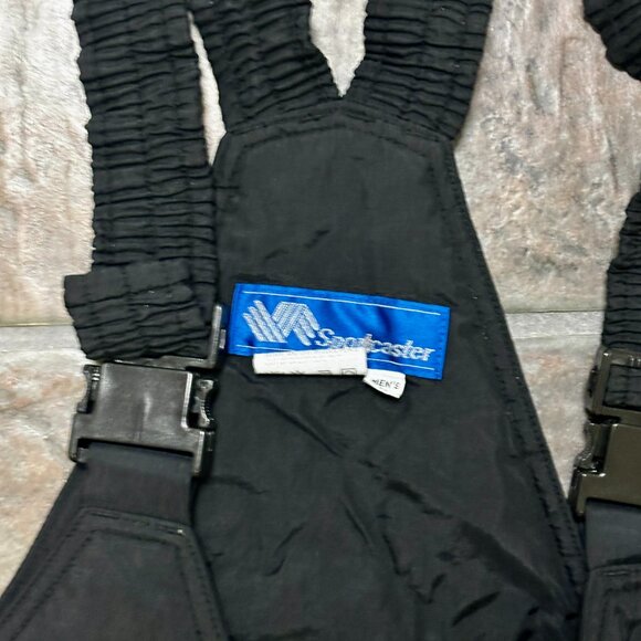 ~~SPORTSCASTER MENS L Ski SUSPENDER PANTS INSULATED Snow Board Snow Pants - Picture 3 of 5